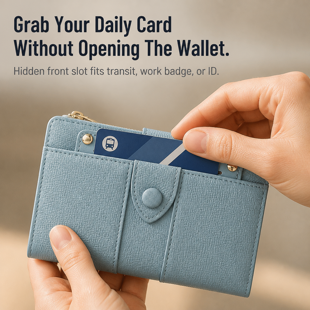 VeroLuxe™ — Holds 15 Cards Without Adding Bulk to Your Tiniest Bag