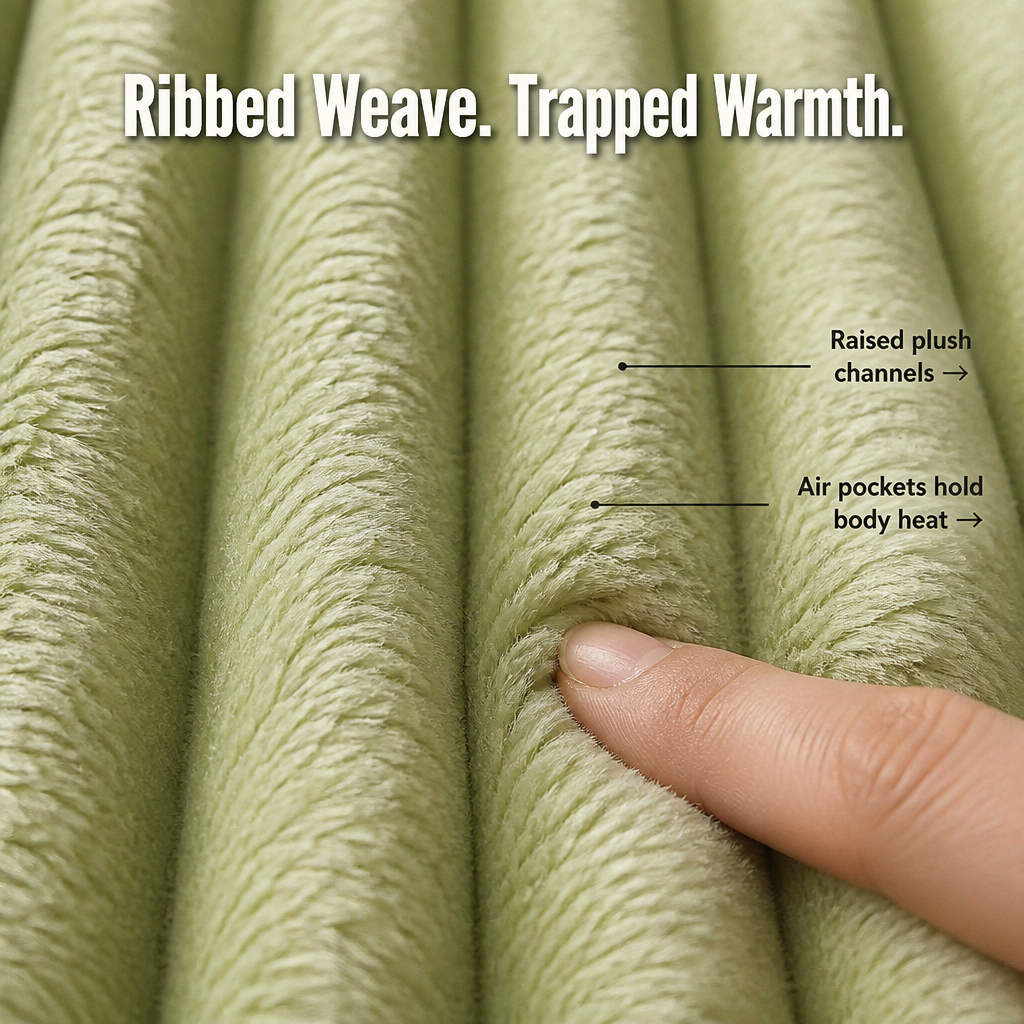 CozyNest™ — Envelop Yourself in Ribbed Flannel Comfort That Hugs You Back