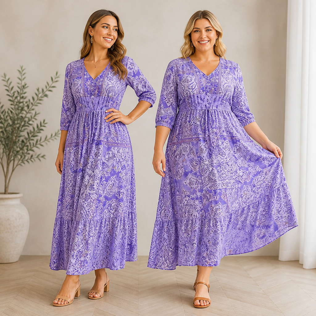 LunaFleur™ Long Floral Dress — Celebrate Every Curve with Featherlight Confidence