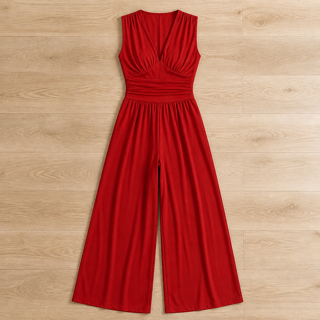 VeloraLuxe™ Sleeveless Wide-Leg Jumpsuit — Own Every Moment with Freedom, Flatter, and Flawless Comfort
