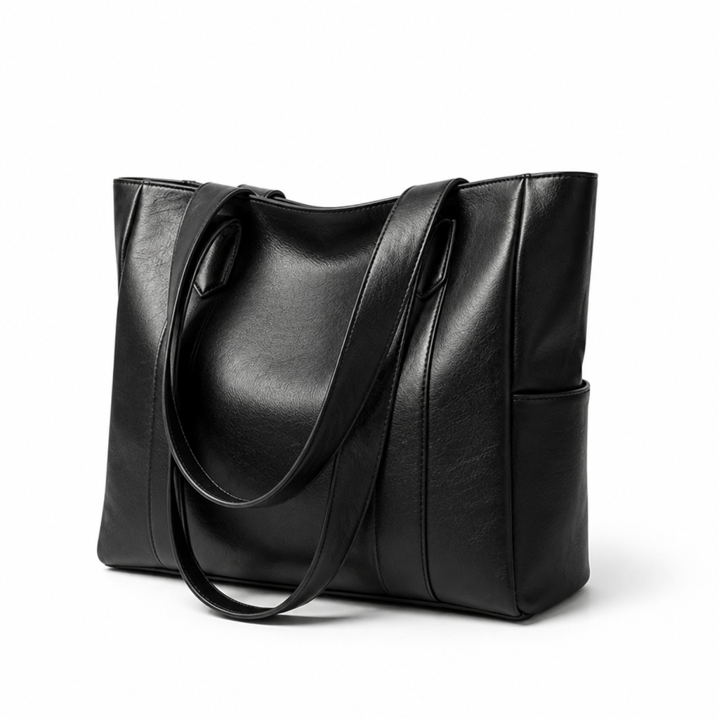 Smooth PU Leather Vintage Shoulder Bag (Spacious, Adjustable Strap)