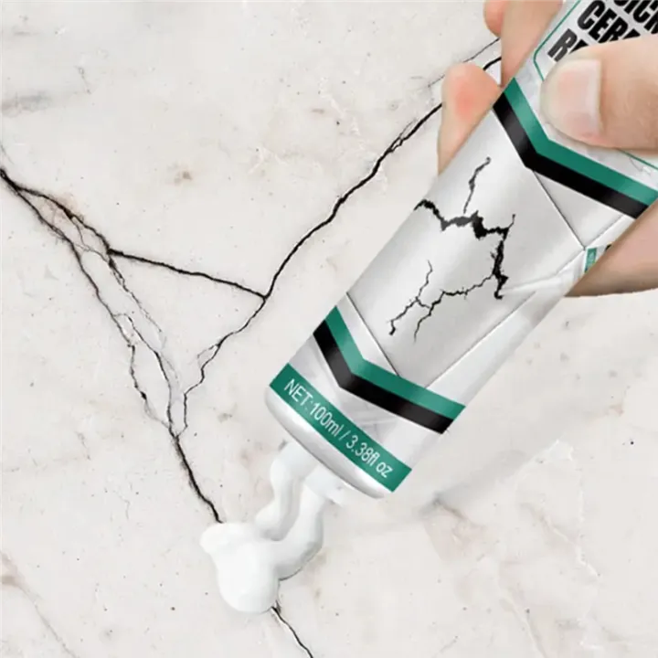 Repair Paste Set for Tiles with Spatula and Sandpaper for Chips and Cracks