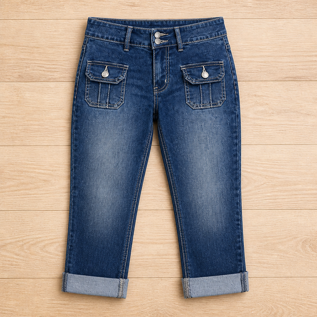VitalDenim™ Slim Fit Stretch Capris — Embrace Every Curve with Unstoppable Comfort