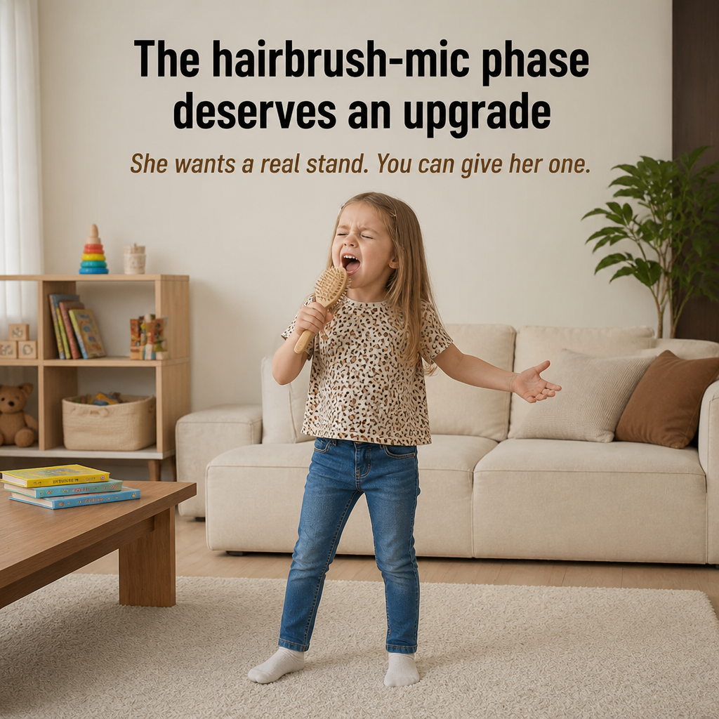 HarmonyVibe™ — Swap the Hairbrush Mic for a True Performer’s Stand | Pink, Blue, Black