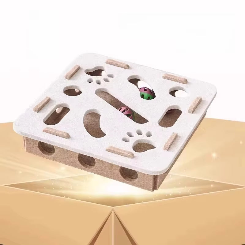 Felt Puzzle Box for Cats - Engaging Toy for Playtime