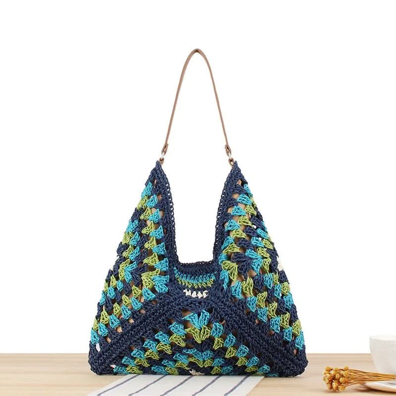 Crochet Beach Tote Bag in Bohemian Style