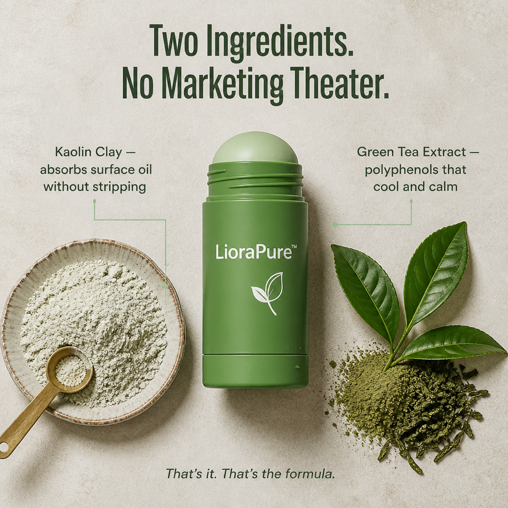 LioraPure™ — Apply Green Tea Clay in 30 Seconds, Wash Off in 10