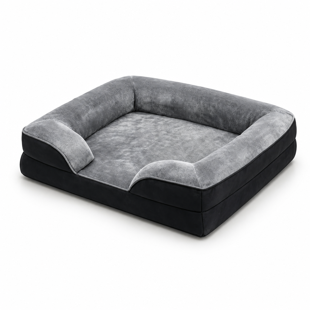 Orthopedic Egg Crate Foam Dog Bed (Removable Washable Cover)