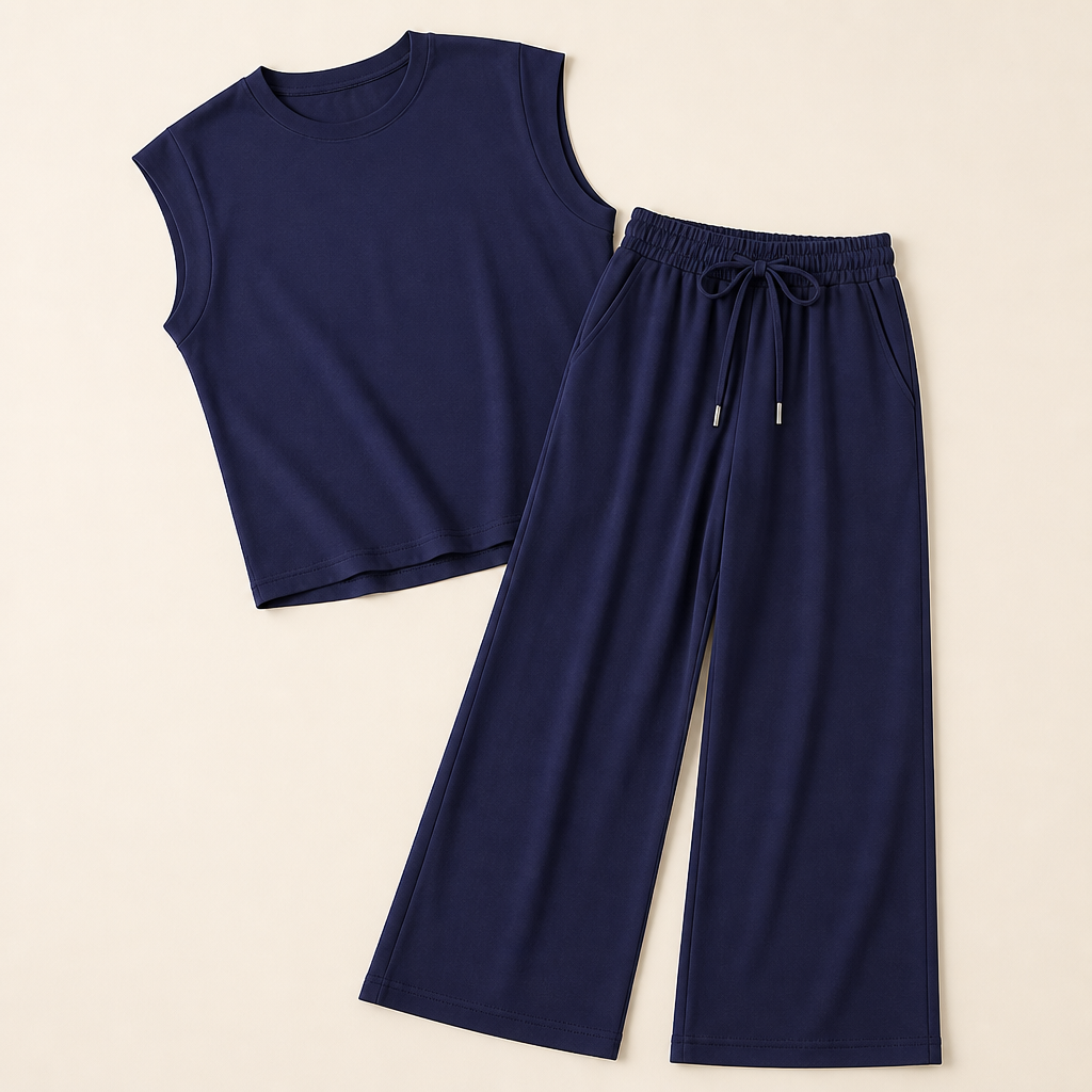 Aesthetic — coordinating set designed for an easy put-together look, not body change