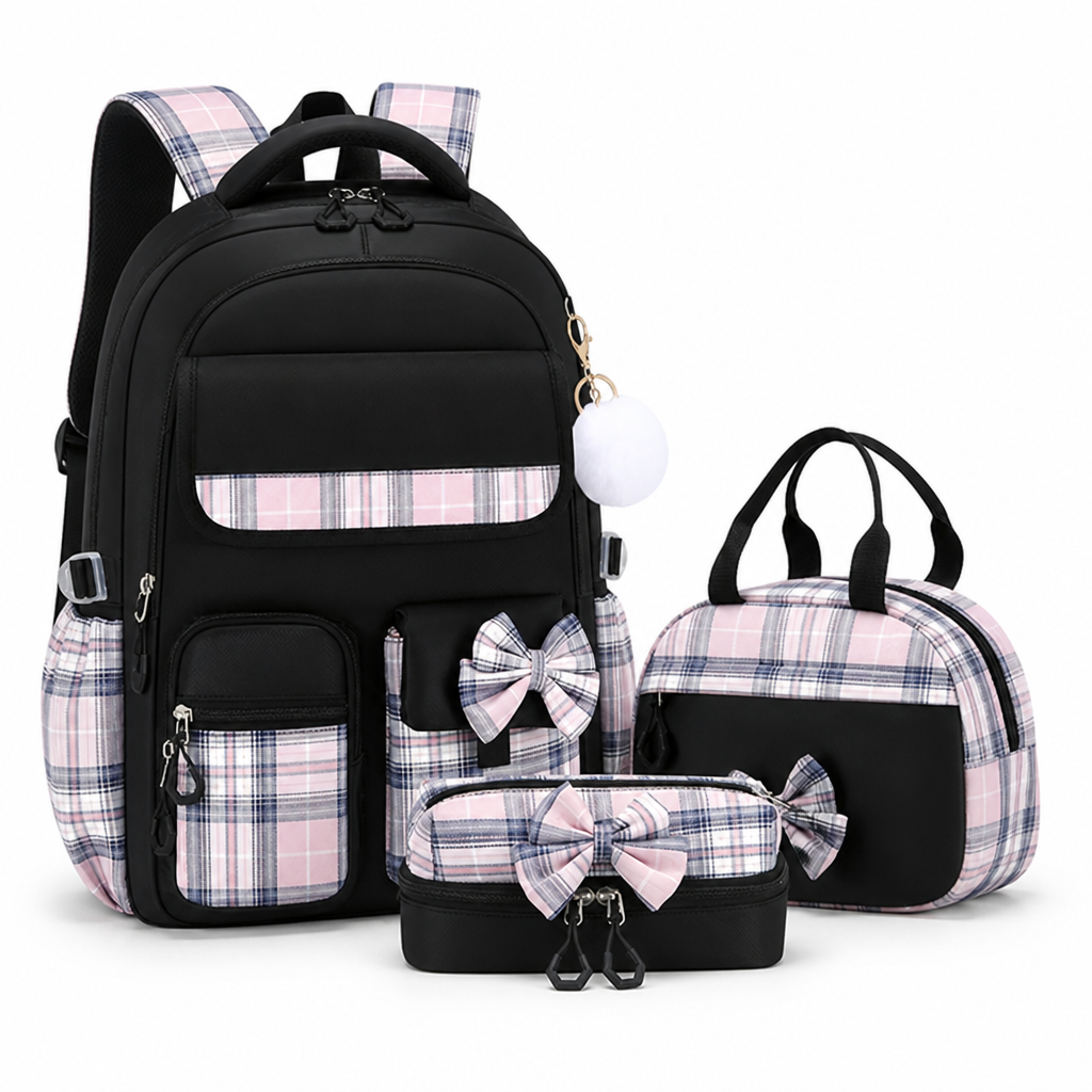 Large-Capacity Laptop & Tablet Backpack Set (3-Piece)