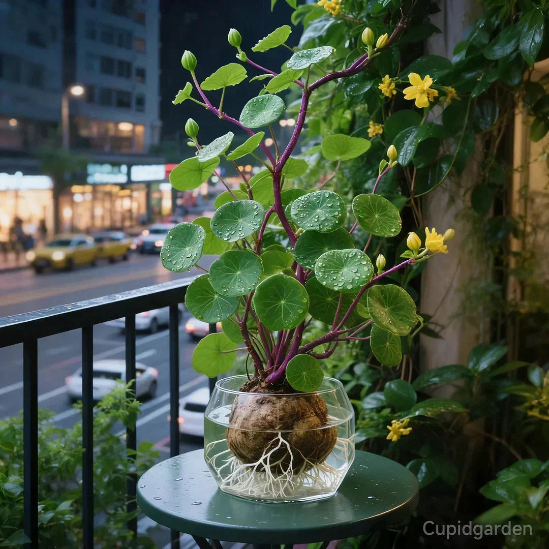 Potted Stephania Erecta Plant with Caudex Base