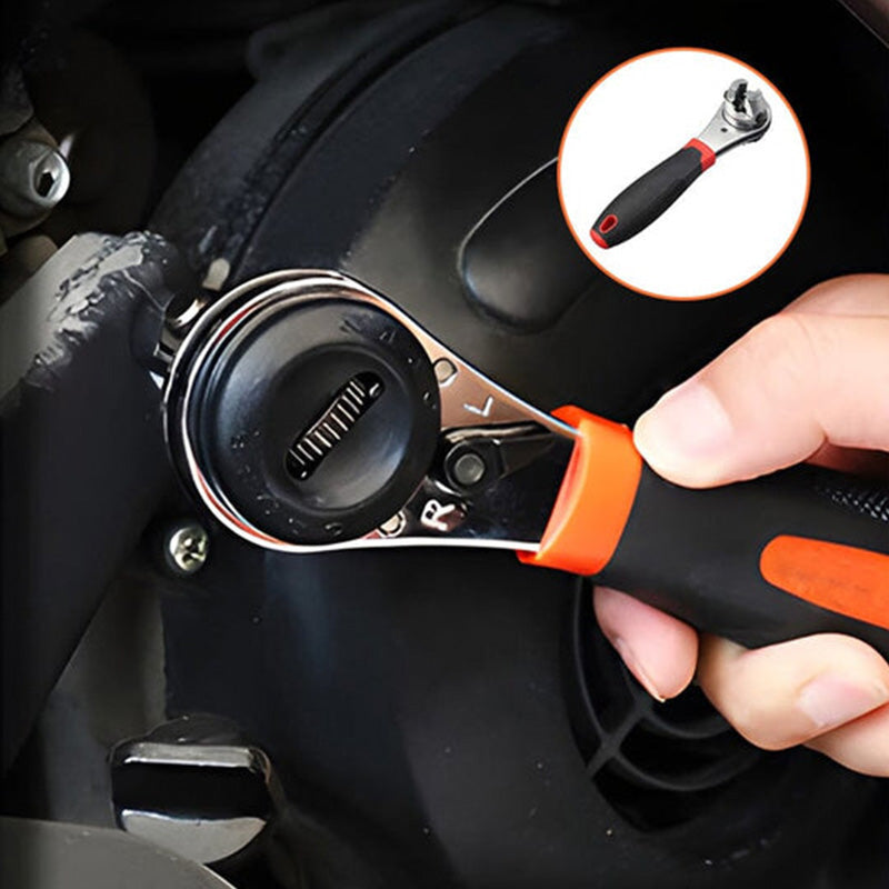 Chrome Vanadium Steel Ratchet Wrench with Adjustable Features