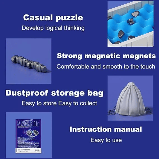 Travel-Friendly Chess Set with Magnetic Pieces for Family Fun