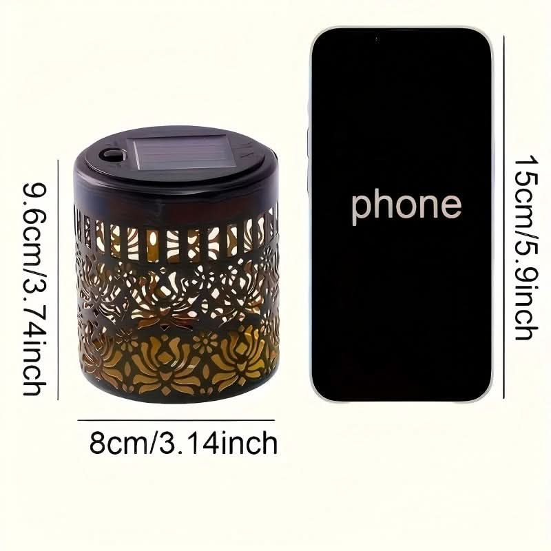 Solar Lotus Projection Table Lamp for Outdoor Use