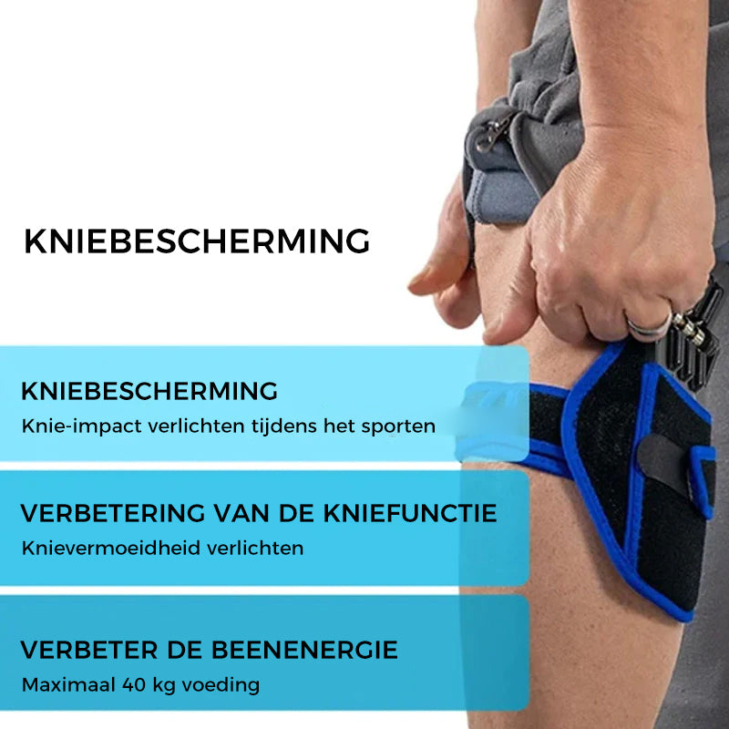 Stabilizing Knee Support with Spring-Loaded Mechanism