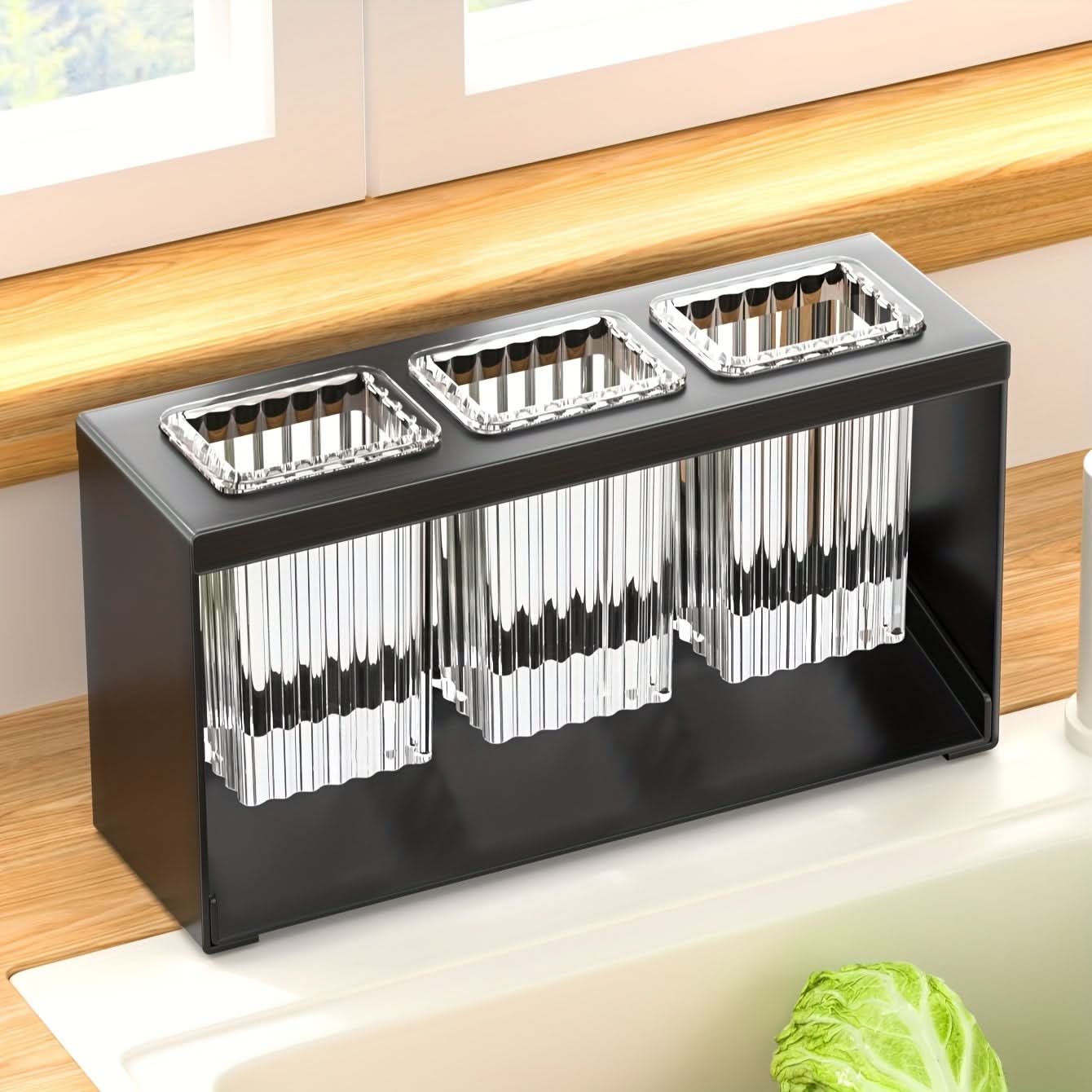 Kitchen Chopstick Holder with Water Drain Feature