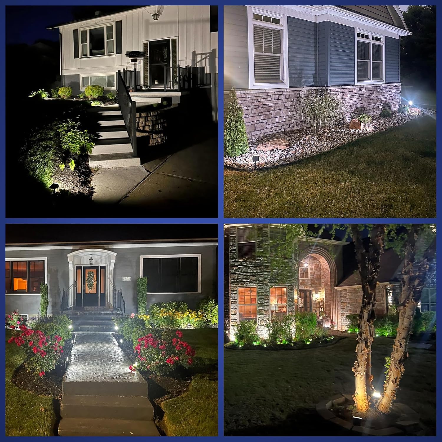 Solar Spotlight with Adjustable Design for Ground Spike or Wall Mount