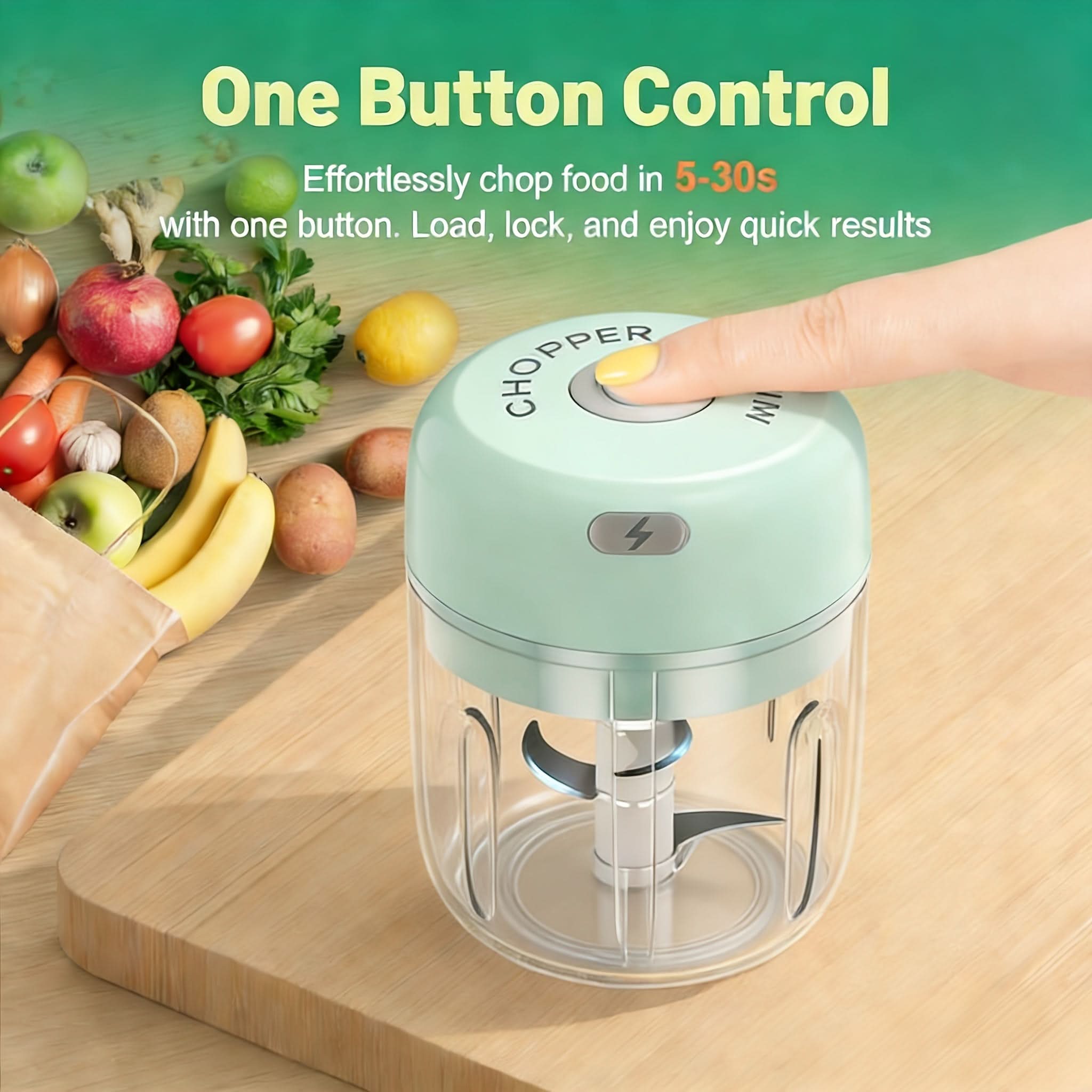 Mini Food Chopper – Electric and USB Rechargeable