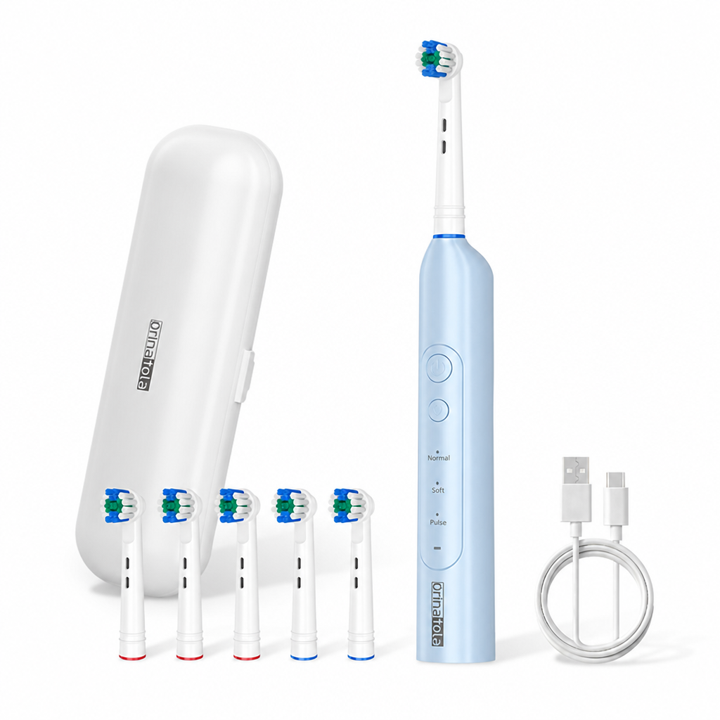 Multi-Mode Electric Toothbrush with USB-C Charging – Interchangeable Brush Heads