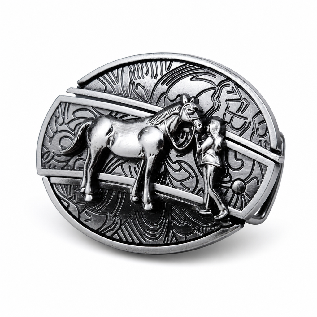 Zinc Alloy Hidden Knife Belt Buckle (Fits 1.5-Inch Belts)