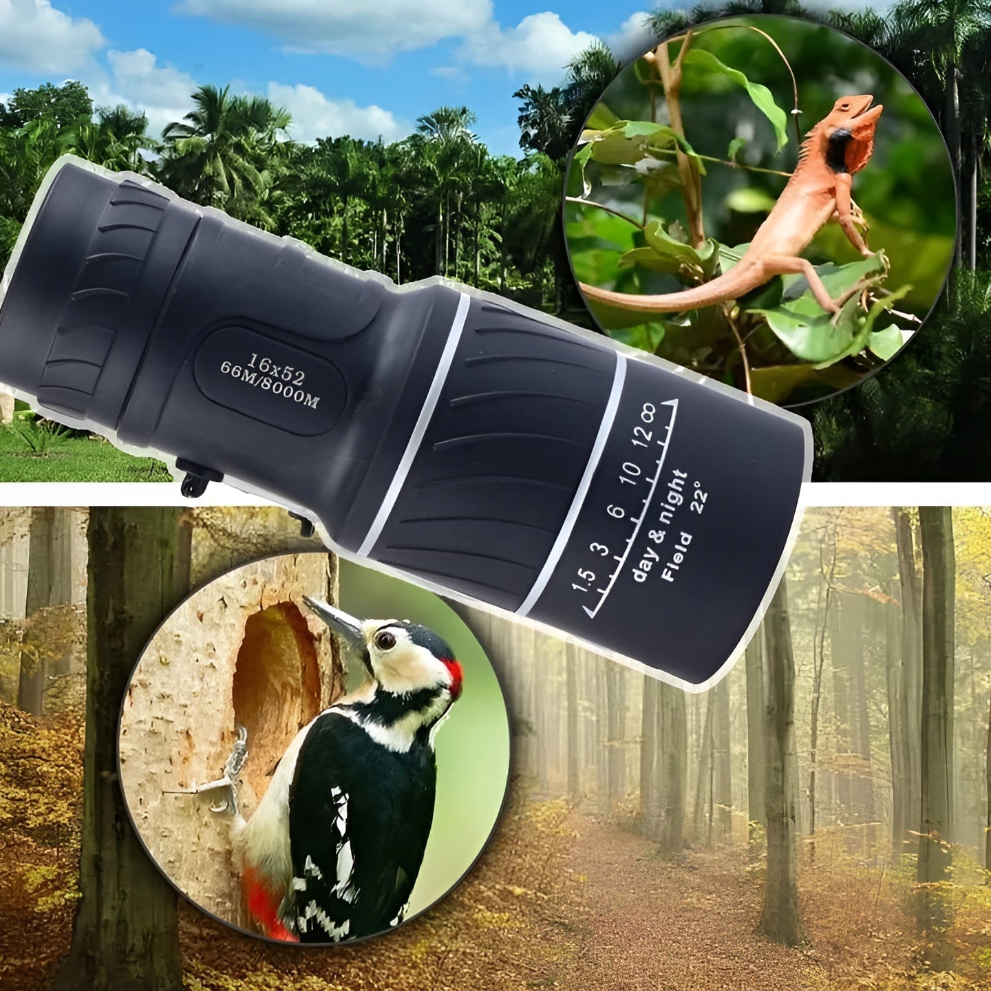 Monocular | Zoom Lens | Weatherproof | Compact Telescope