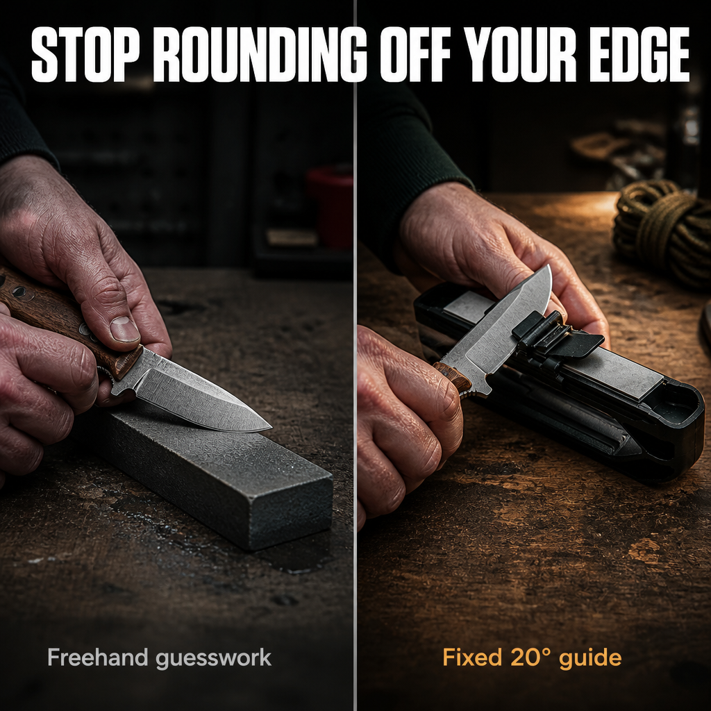 RazorEdgeX™ — Lock Your Angle and Rebuild Any Dull Blade to Shaving-Sharp in Minutes
