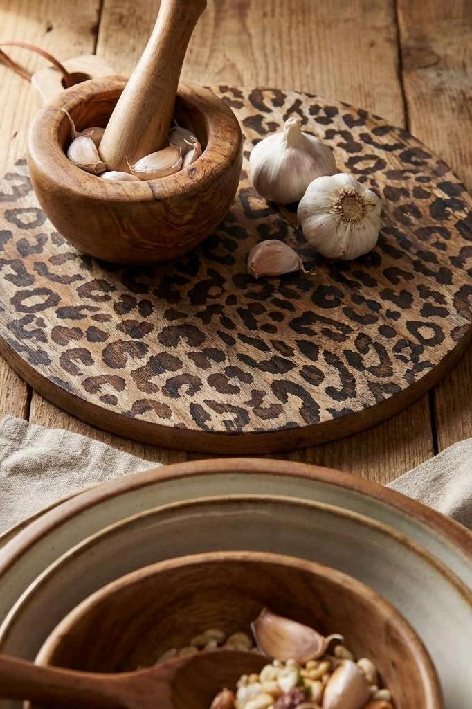 Scandinavian Style Wooden Serving Board Set - Round & Square Sapele