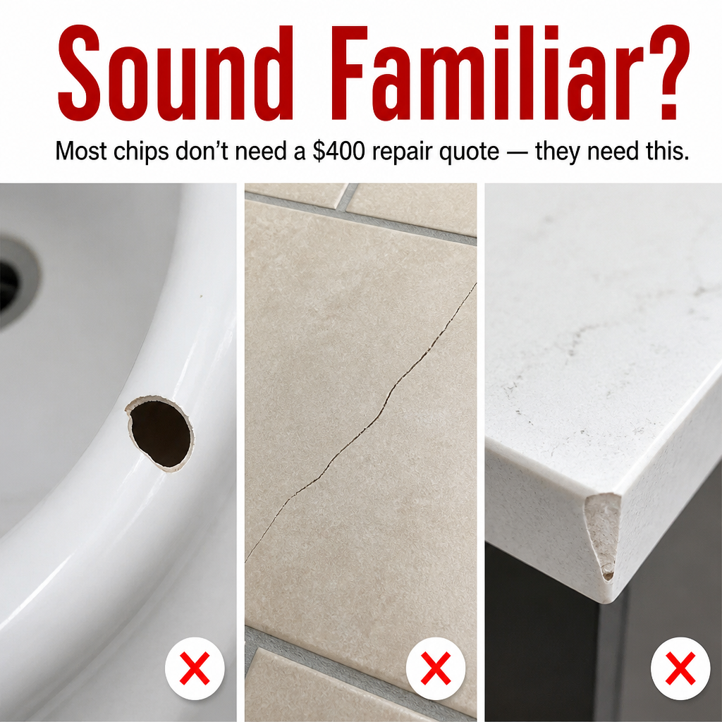 StoneMend™ — Repair Cracks, Chips & Holes in Tiles, Sinks & Stone