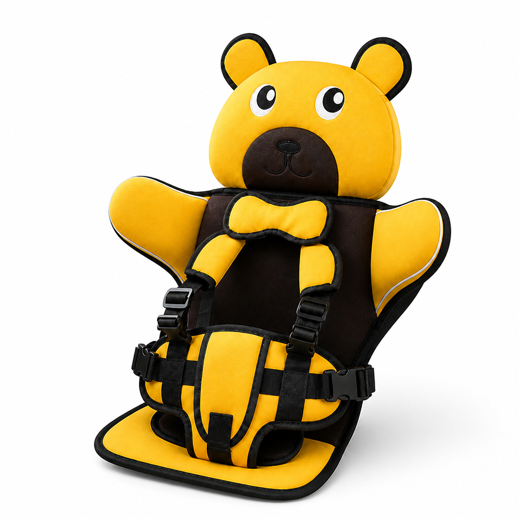 Foam-Padded Side-Wing Adjustable Harness Car Seat Cushion