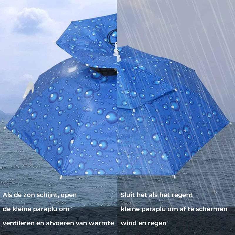 Adjustable Chin Strap Umbrella Hat