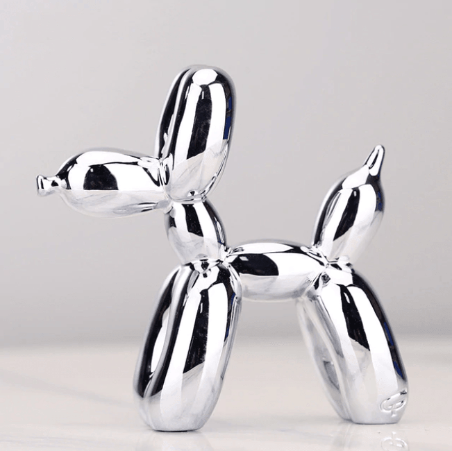 Modern Decorative Resin Sculpture of Balloon Dog – Available in Multiple Colors