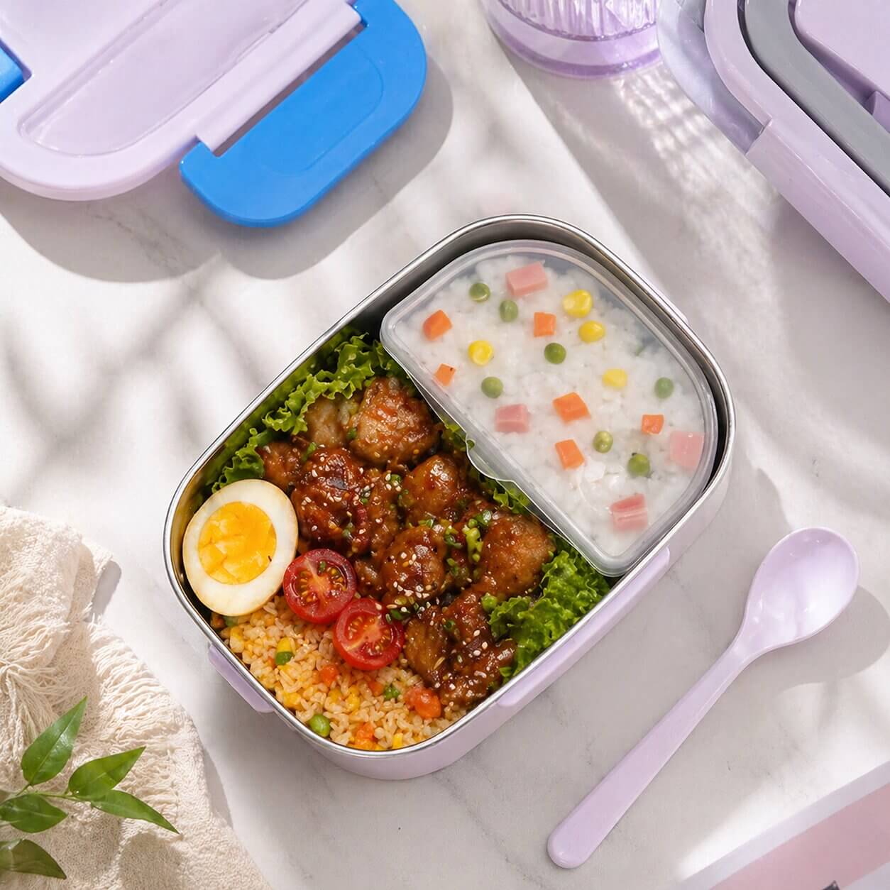 Portable Heated Lunch Container for On-the-Go Meals