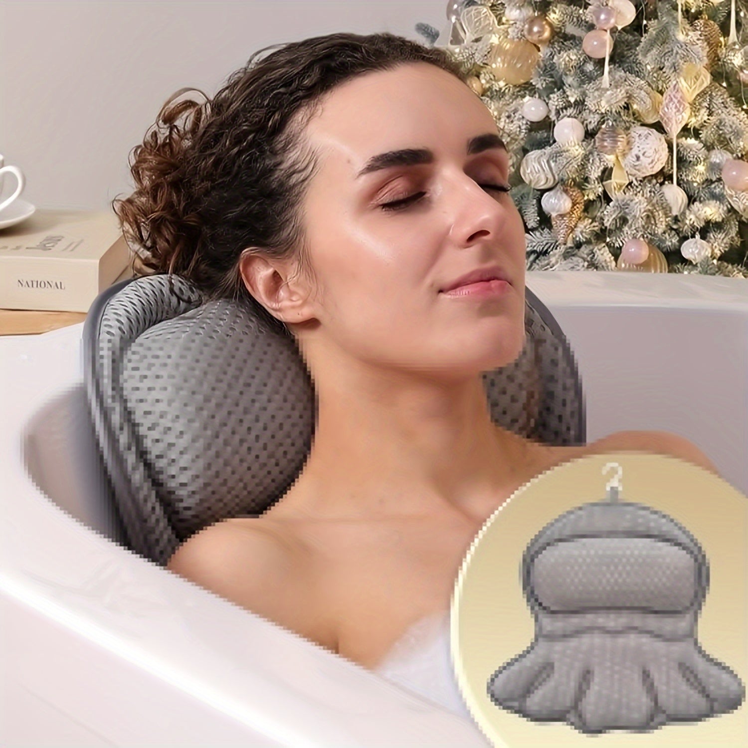 Neck Support Bath Pillow – Ergonomic Design for Comfort