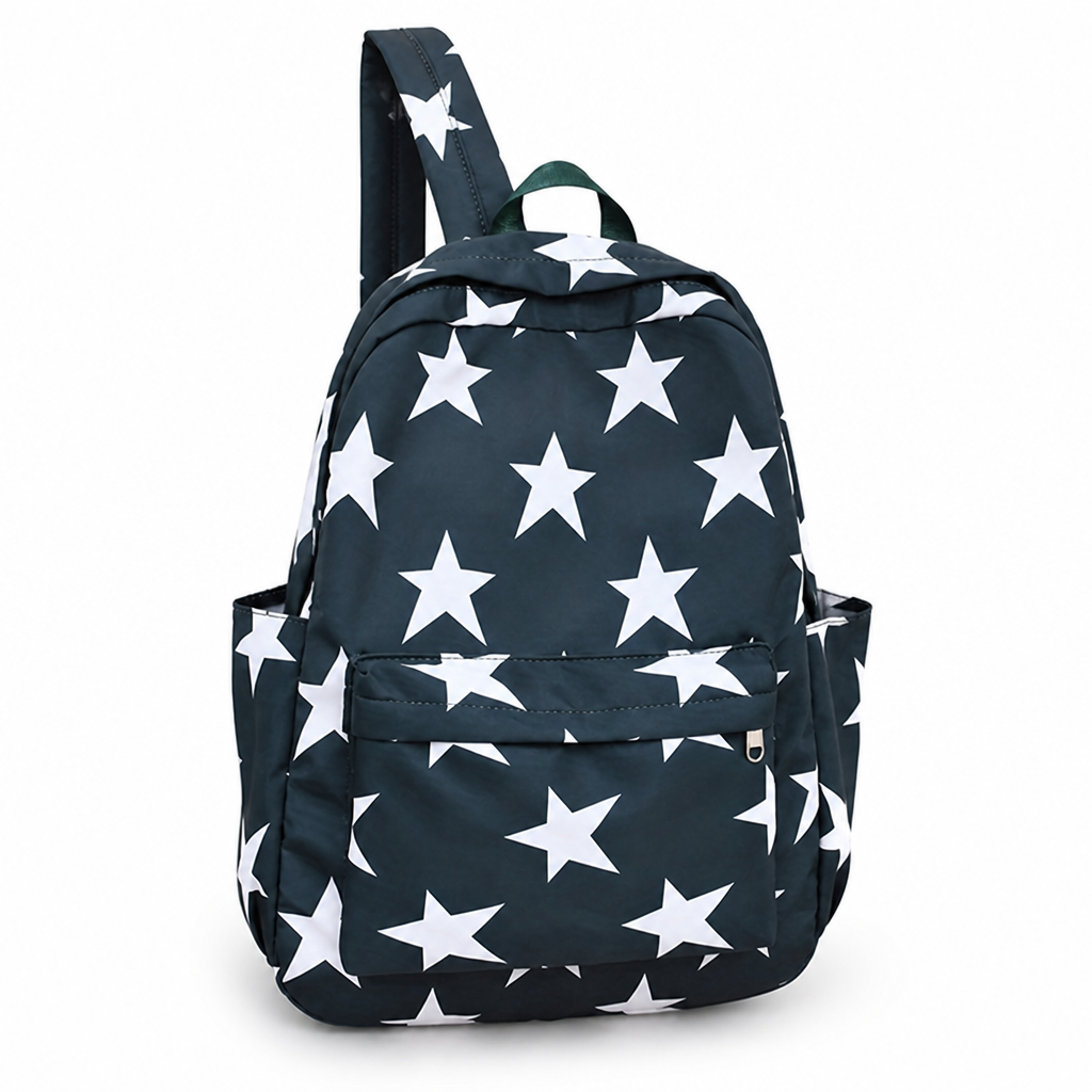 Durable & Lightweight Multicolor Star Print Backpack