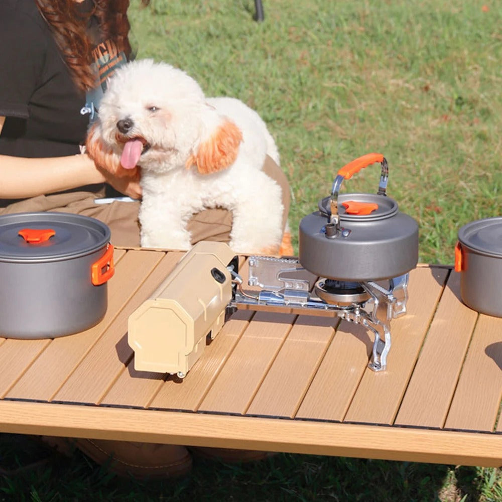 Compact and Foldable Camping Stove for Outdoor Cooking – Aluminum Butane Propane Cooker
