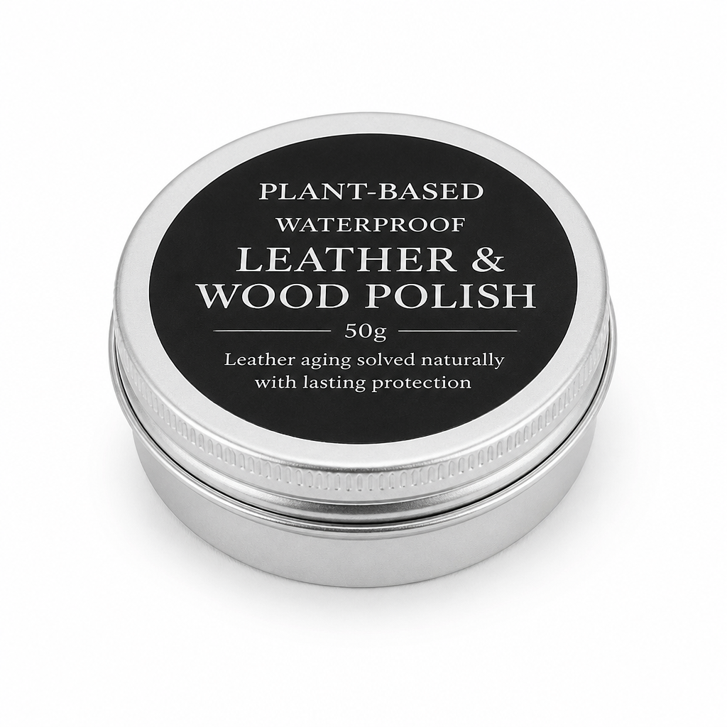 Plant-Based Waterproof Leather & Wood Polish (50g Tin)