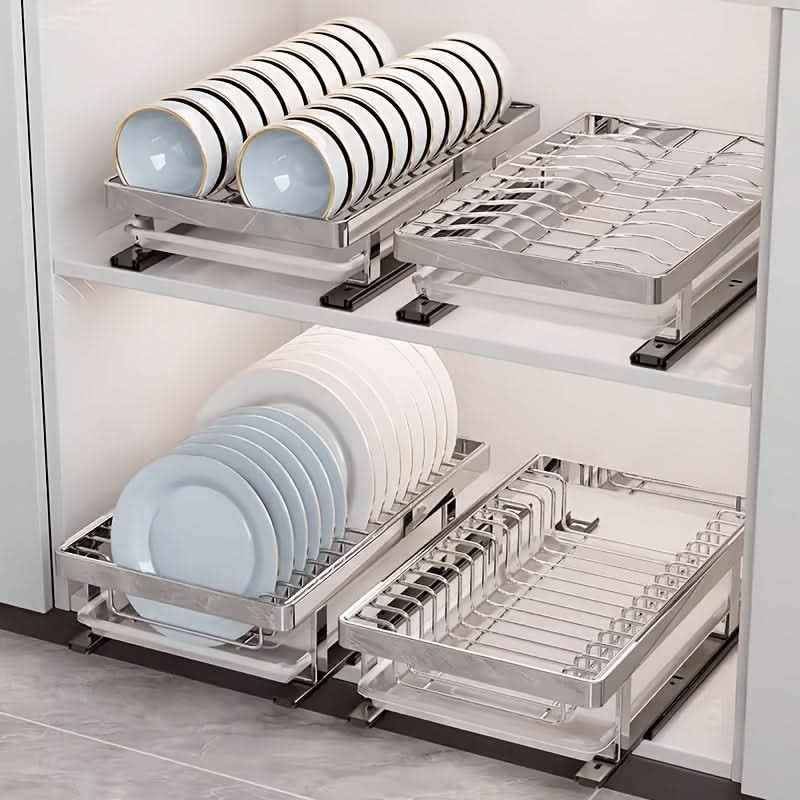 Heavy-Duty Kitchen Organizer Rack for Tableware Storage