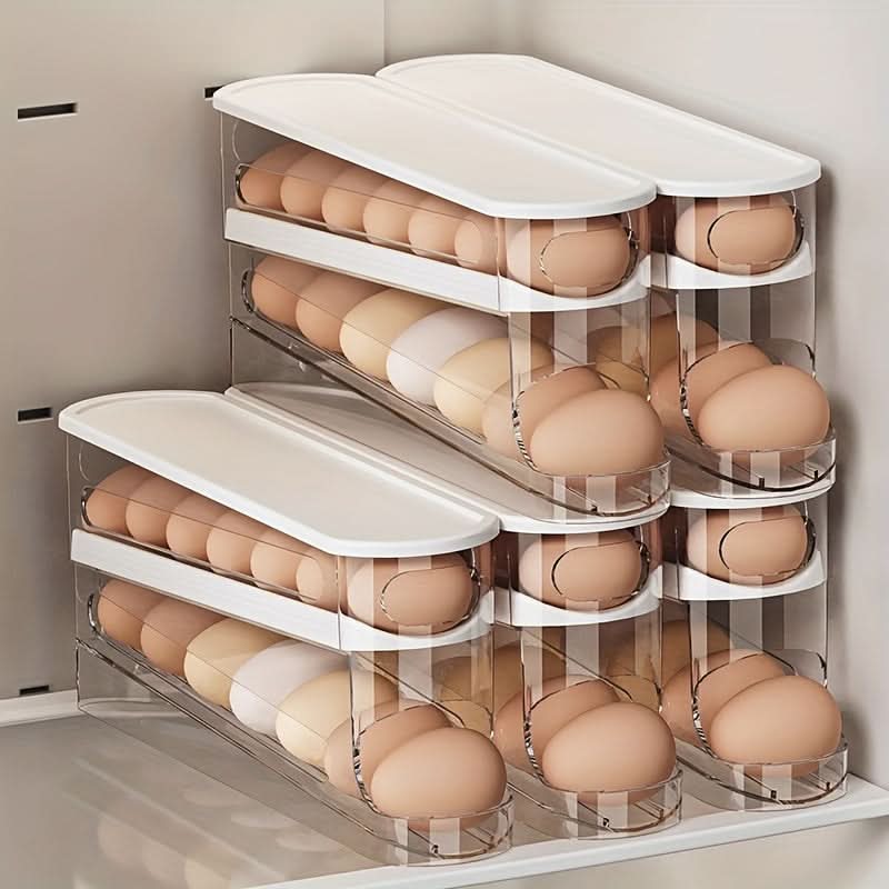 Egg Storage Container for Refrigerator – Space-Saving Kitchen Organizer