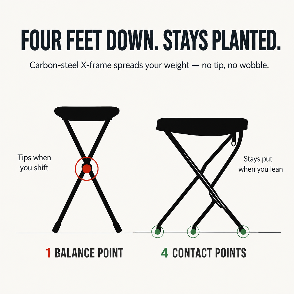 TerraSeat™ — Tote a 330 lb Seat That Collapses Into Your Daypack