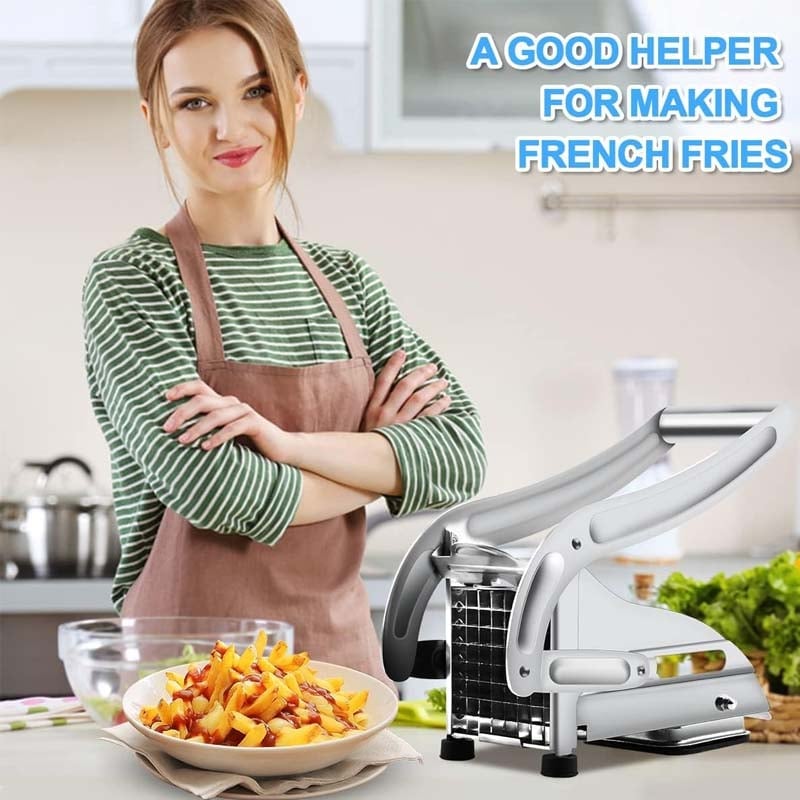 Stainless Steel French Fry Cutter with Changeable Cutting Grids