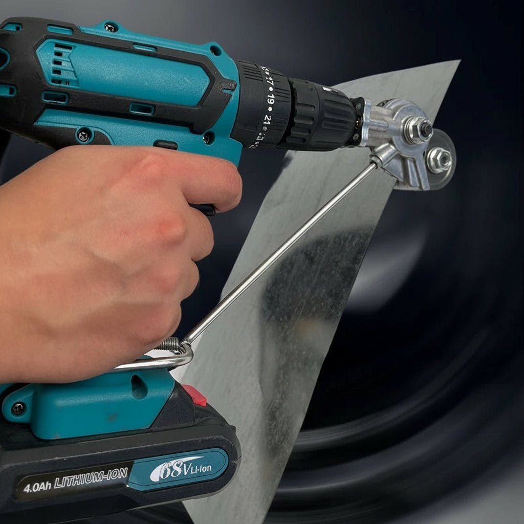 Professional Nibbler Tool with Sheet Metal Cutter Drill Attachment