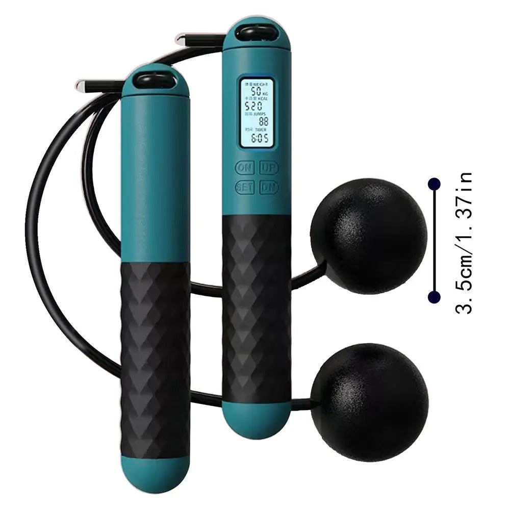 Weighted Jump Rope Without Ropes for Indoor Home Gym Fitness Tracking
