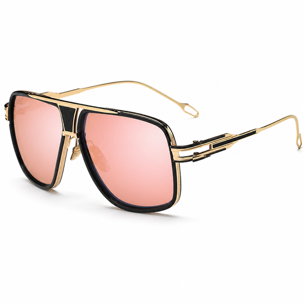 100% UV Protection Lightweight Alloy Aviator Sunglasses