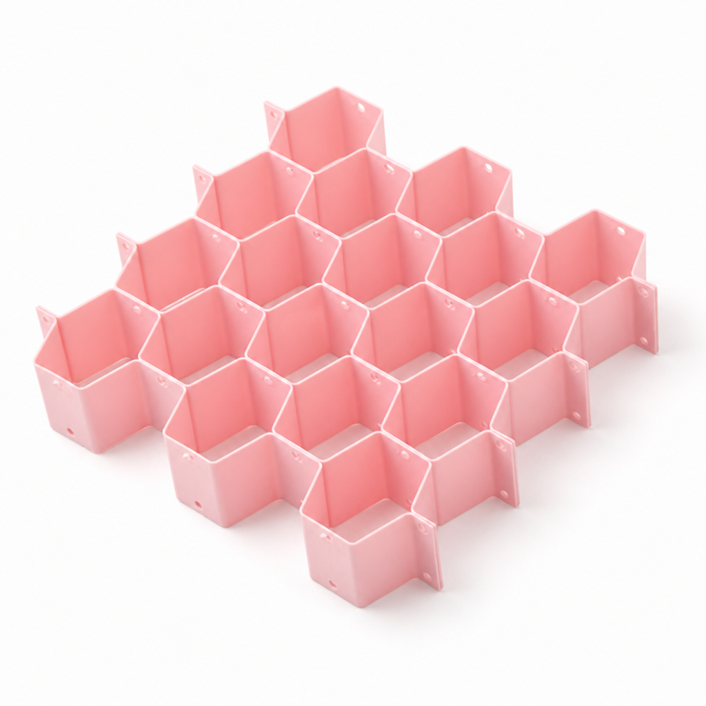 Modular Honeycomb Plug-In Drawer Organizer