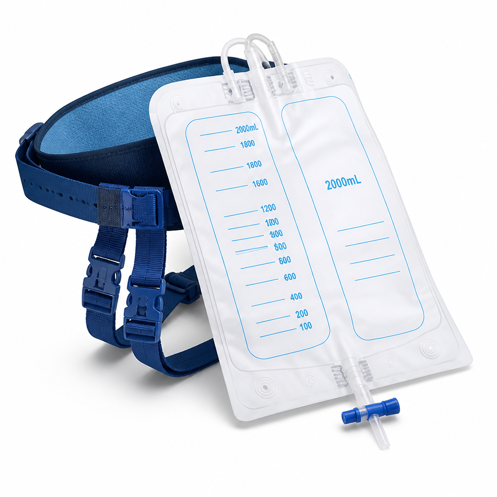Hands-Free Adjustable Silicone Urine Collection Bag (34 fl oz)