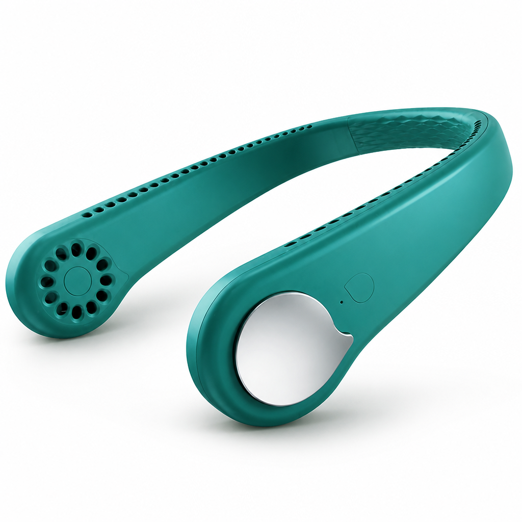 Hands-Free Dual-Head Rotating Neck Fan (USB Rechargeable)