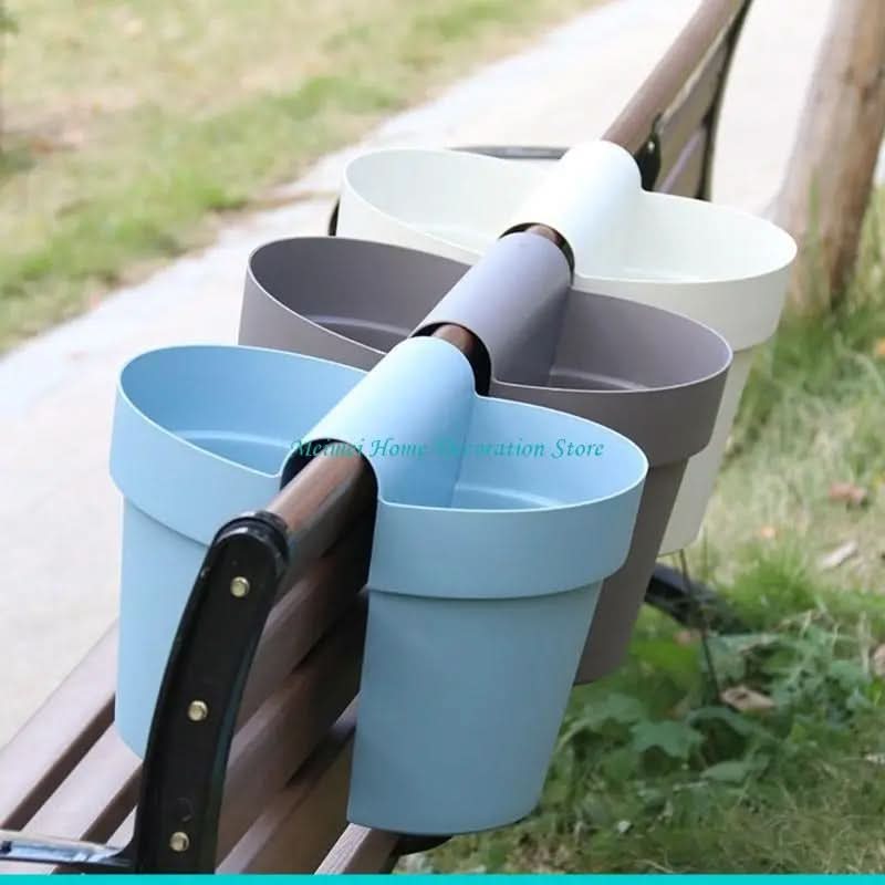 Double-Sided Railing Planter for Hanging Use