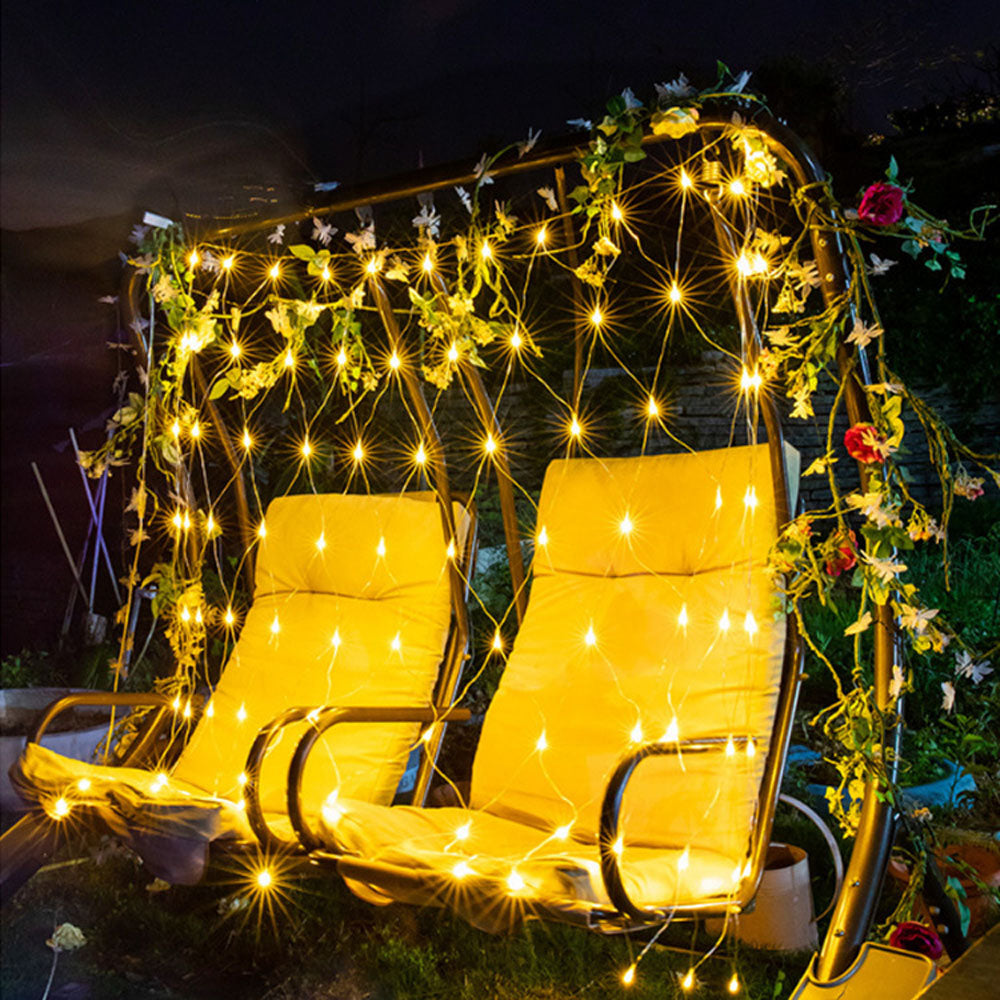 LED Solar Lattice Light with Net Design for Outdoor Garden and Patio