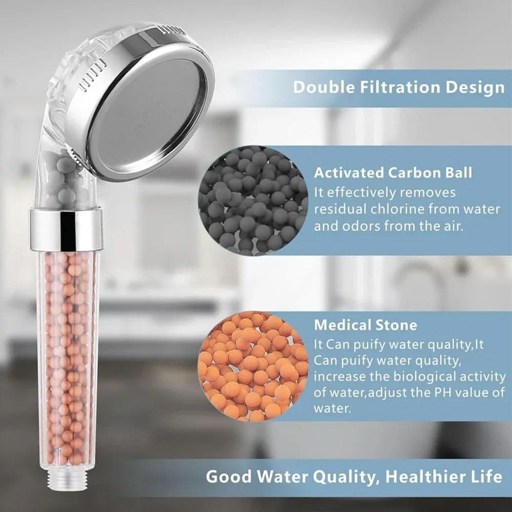 High Pressure Shower Head with Filter Beads