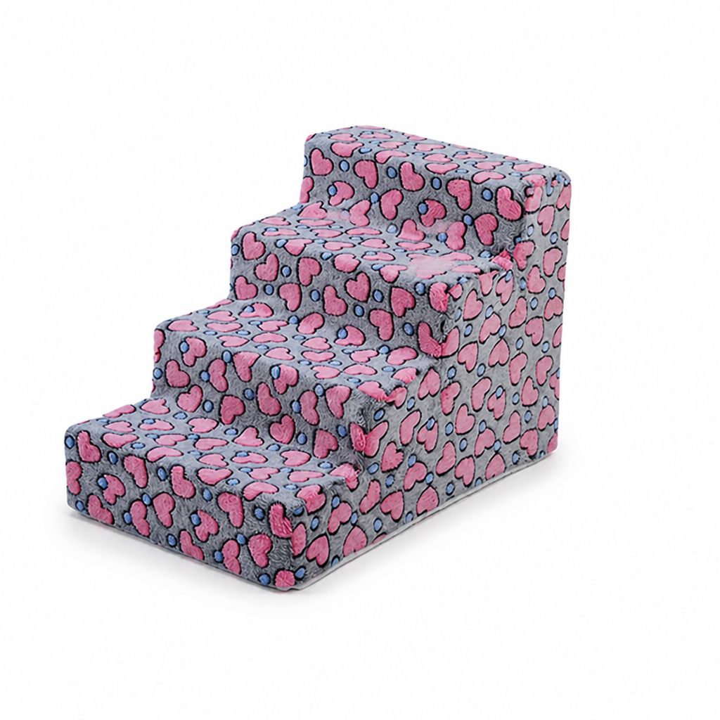 Removable & Washable Plush Pet Stairs (Right-Angle)